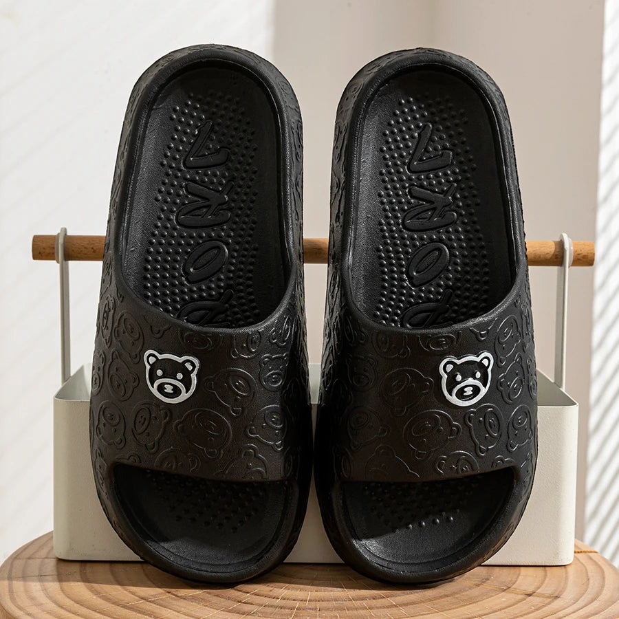 Cute Bear Home Slippers – Soft & Comfortable Slides