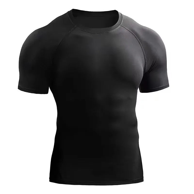 Men Sport Compression T-Shirt – Quick Dry Stretch Training Shirt