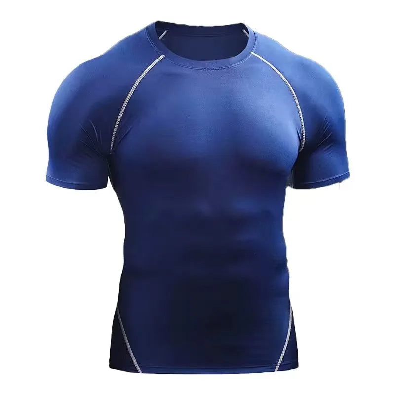 Men Sport Compression T-Shirt – Quick Dry Stretch Training Shirt