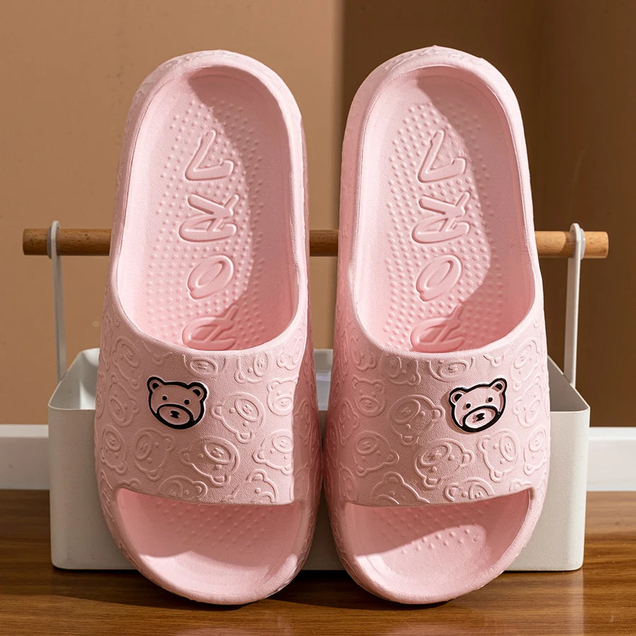 Cute Bear Home Slippers – Soft & Comfortable Slides