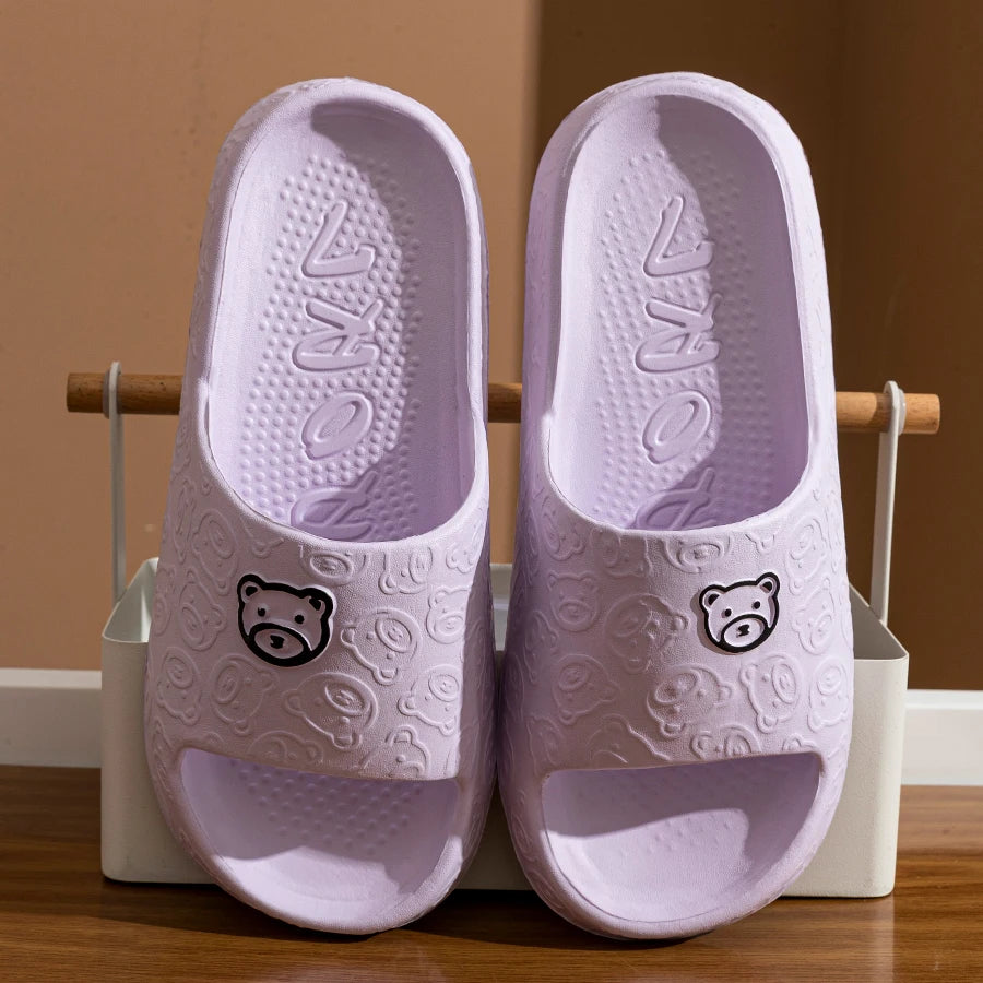 Cute Bear Home Slippers – Soft & Comfortable Slides
