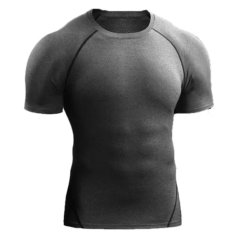 Men Sport Compression T-Shirt – Quick Dry Stretch Training Shirt